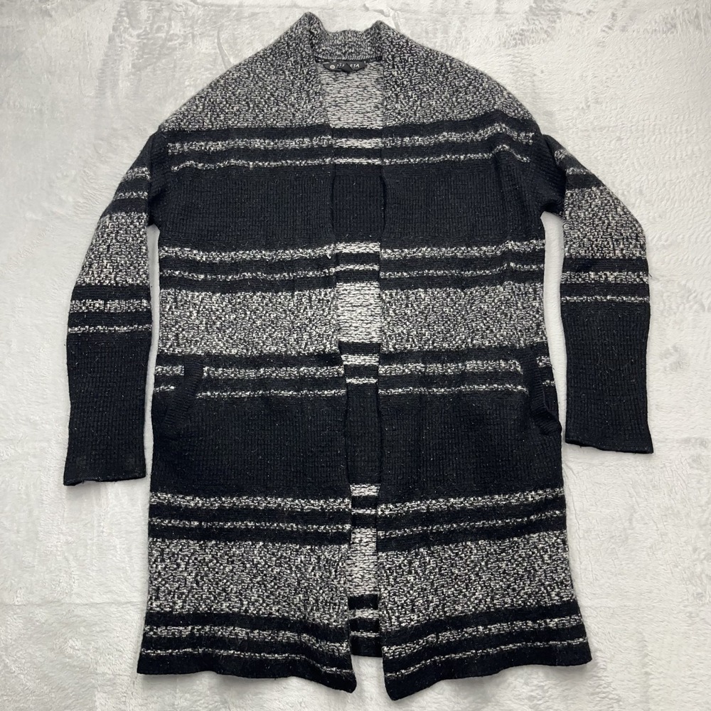 Athleta Wool Cashmere Cardigan Panorama Point Sweater Wrap Womens Size S Black